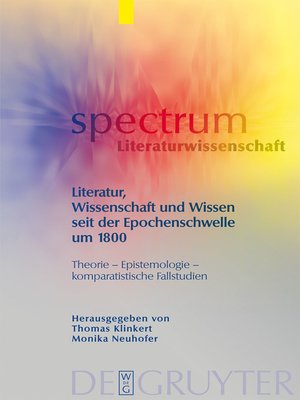 cover image of Literatur, Wissenschaft und Wissen seit der Epochenschwelle um 1800